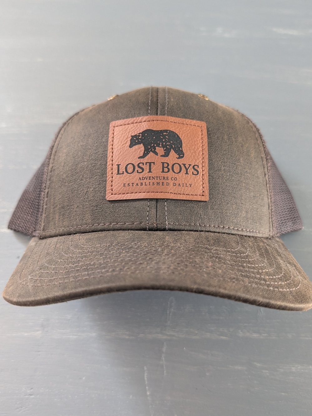 Lost Boys Brown Richardson Trucker Hat with Leather Patch